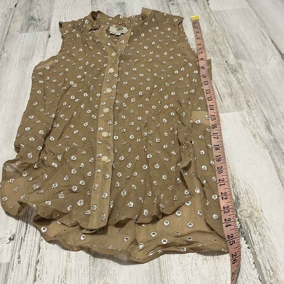 Koch Silk Metallic Blend Sleeveless Blouse Size XS - Picture 7 of 7
